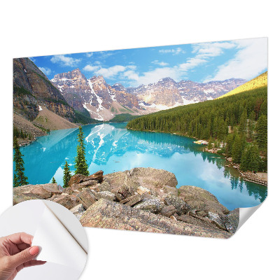 3D-Fototapete fürs Wohnzimmer Blauer See