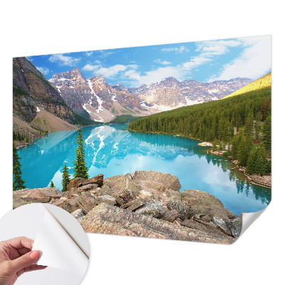 3D-Fototapete fürs Wohnzimmer Blauer See