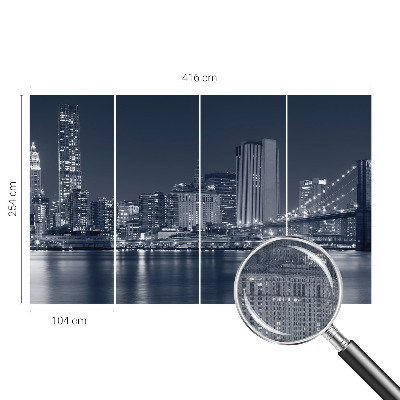 Selbstklebende Fototapete fürs Kinderzimmer Nachtstadt