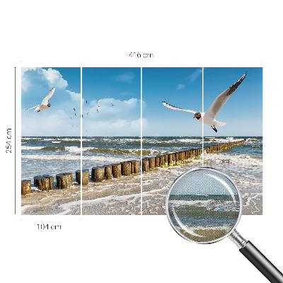 3D-Fototapete fürs Wohnzimmer Küstenlandschaft