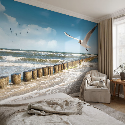 3D-Fototapete fürs Wohnzimmer Küstenlandschaft