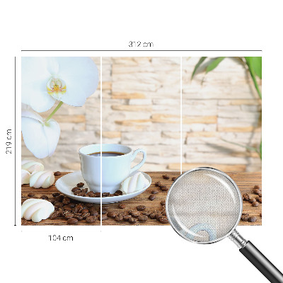 3D-Fototapete fürs Wohnzimmer Florale Entspannung