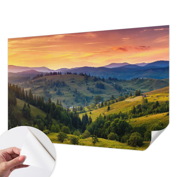 Fototapete in 3D-Optik Berglandschaft