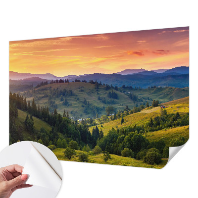 Fototapete in 3D-Optik Berglandschaft