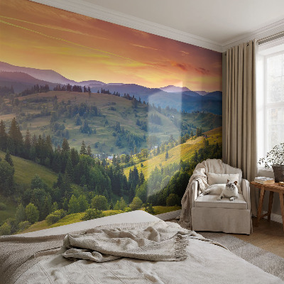 Fototapete in 3D-Optik Berglandschaft