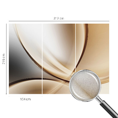 3D-Fototapete fürs Wohnzimmer Abgerundete Linien