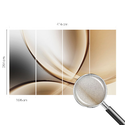 3D-Fototapete fürs Wohnzimmer Abgerundete Linien