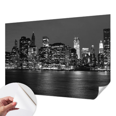 3D-Fototapete fürs Schlafzimmer Nachtmetropole