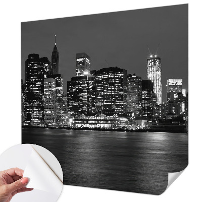 3D-Fototapete fürs Schlafzimmer Nachtmetropole