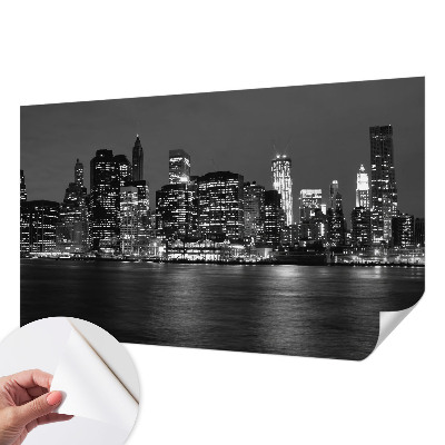 3D-Fototapete fürs Schlafzimmer Nachtmetropole
