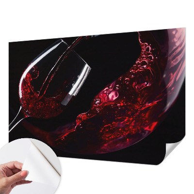 3D-Fototapete fürs Wohnzimmer Rotwein