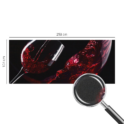 3D-Fototapete fürs Wohnzimmer Rotwein