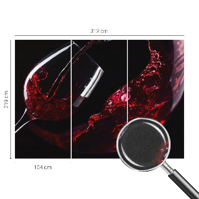 3D-Fototapete fürs Wohnzimmer Rotwein
