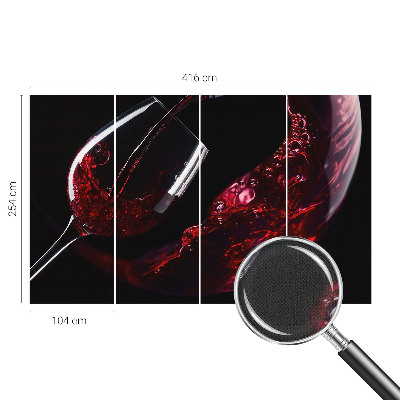 3D-Fototapete fürs Wohnzimmer Rotwein