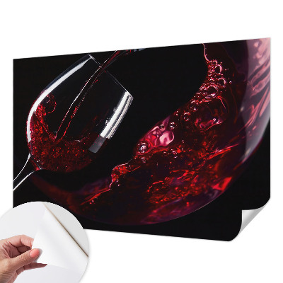 3D-Fototapete fürs Wohnzimmer Rotwein