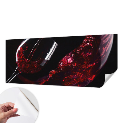 3D-Fototapete fürs Wohnzimmer Rotwein