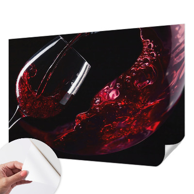 3D-Fototapete fürs Wohnzimmer Rotwein