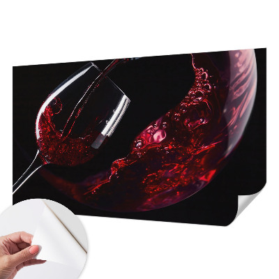3D-Fototapete fürs Wohnzimmer Rotwein