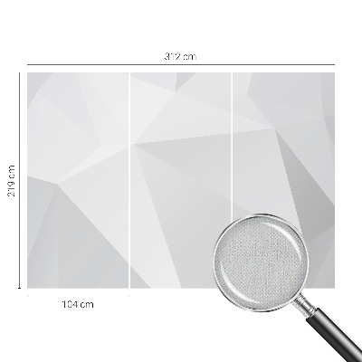 3D-Fototapete Graue Dreiecke