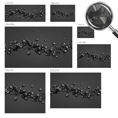 3D-Fototapete fürs Schlafzimmer Schwarze Klumpen