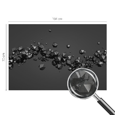 3D-Fototapete fürs Schlafzimmer Schwarze Klumpen