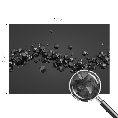 3D-Fototapete fürs Schlafzimmer Schwarze Klumpen