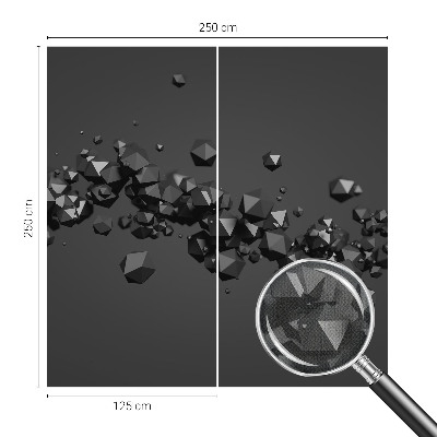 3D-Fototapete fürs Schlafzimmer Schwarze Klumpen