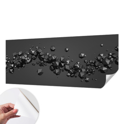 3D-Fototapete fürs Schlafzimmer Schwarze Klumpen