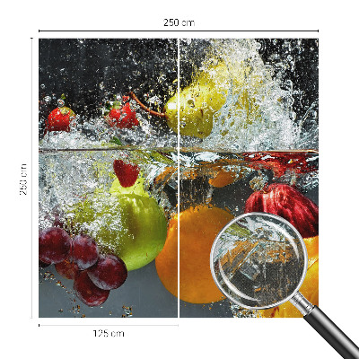Selbstklebende Fototapete Früchte im Wasser