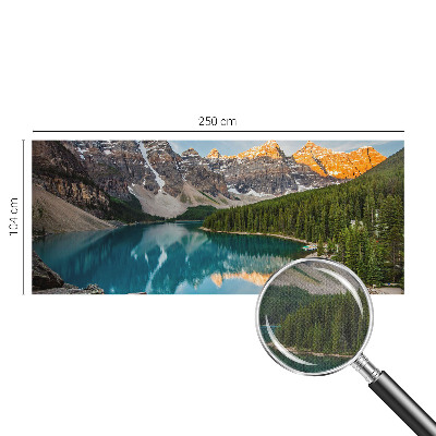 3D-Fototapete fürs Wohnzimmer Spiegelung des Berges