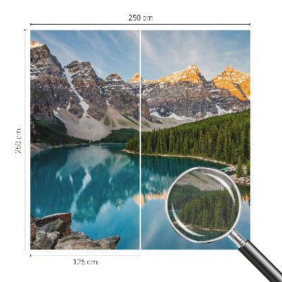 3D-Fototapete fürs Wohnzimmer Spiegelung des Berges