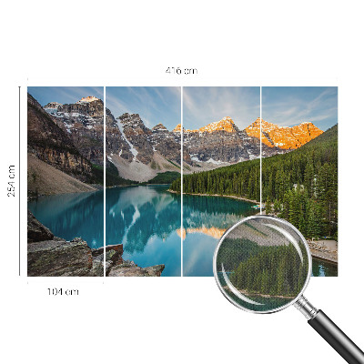 3D-Fototapete fürs Wohnzimmer Spiegelung des Berges