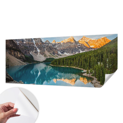 3D-Fototapete fürs Wohnzimmer Spiegelung des Berges