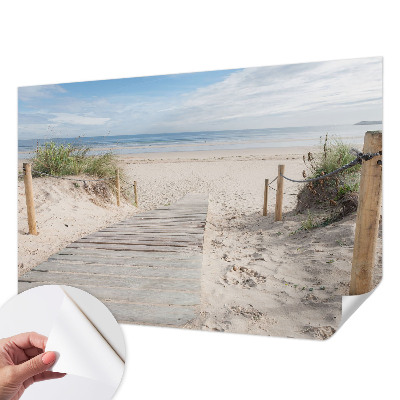 3D-Fototapete fürs Schlafzimmer Holzsteg