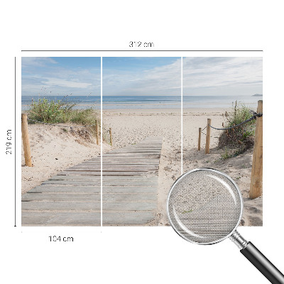 3D-Fototapete fürs Schlafzimmer Holzsteg