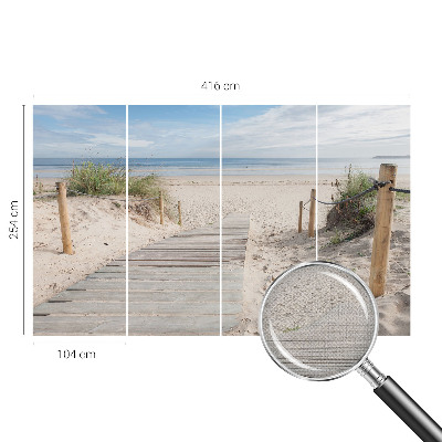 3D-Fototapete fürs Schlafzimmer Holzsteg