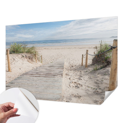 3D-Fototapete fürs Schlafzimmer Holzsteg