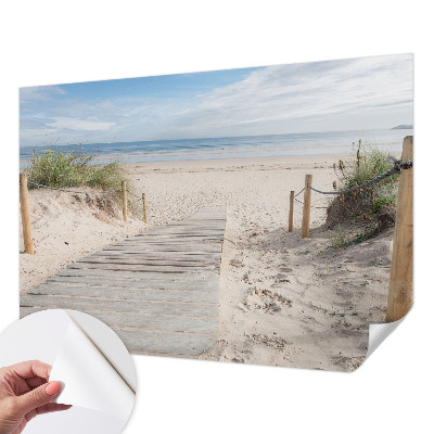 3D-Fototapete fürs Schlafzimmer Holzsteg