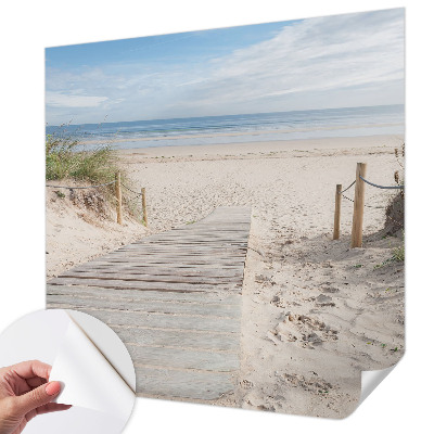 3D-Fototapete fürs Schlafzimmer Holzsteg