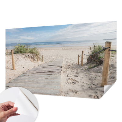 3D-Fototapete fürs Schlafzimmer Holzsteg