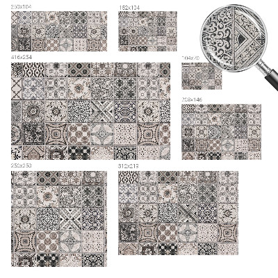 Selbstklebende Fototapete fürs Wohnzimmer Fliesenmuster