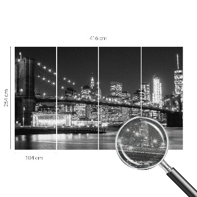 3D-Fototapete fürs Schlafzimmer Nachtpanorama