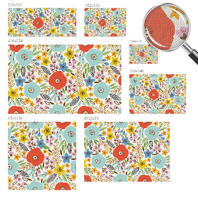 Fototapete in 3D-Optik Blumenmuster