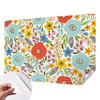 Fototapete in 3D-Optik Blumenmuster