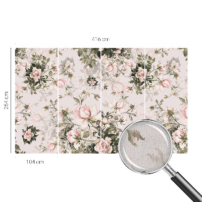 3D-Fototapete fürs Schlafzimmer Blumenmuster