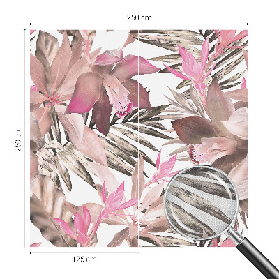 Selbstklebende Fototapete fürs Schlafzimmer Exotische Blumen