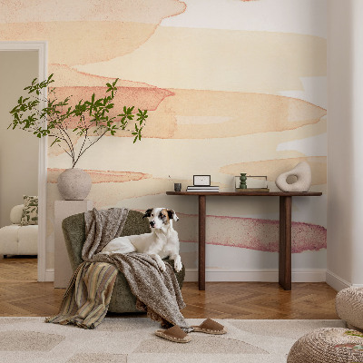 3D-Fototapete fürs Wohnzimmer Pastellstriche