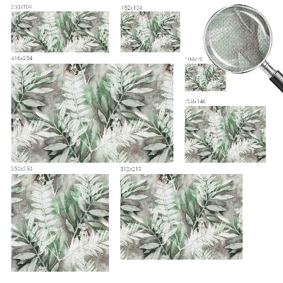 Hochwertige Bildtapete Aquarellblätter