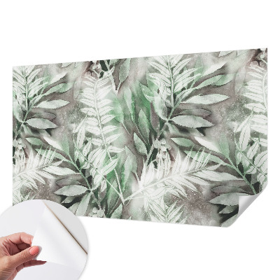 Hochwertige Bildtapete Aquarellblätter