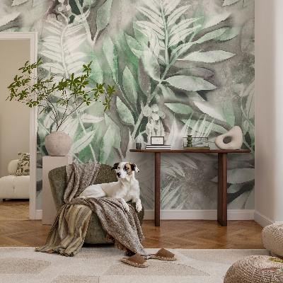 Hochwertige Bildtapete Aquarellblätter